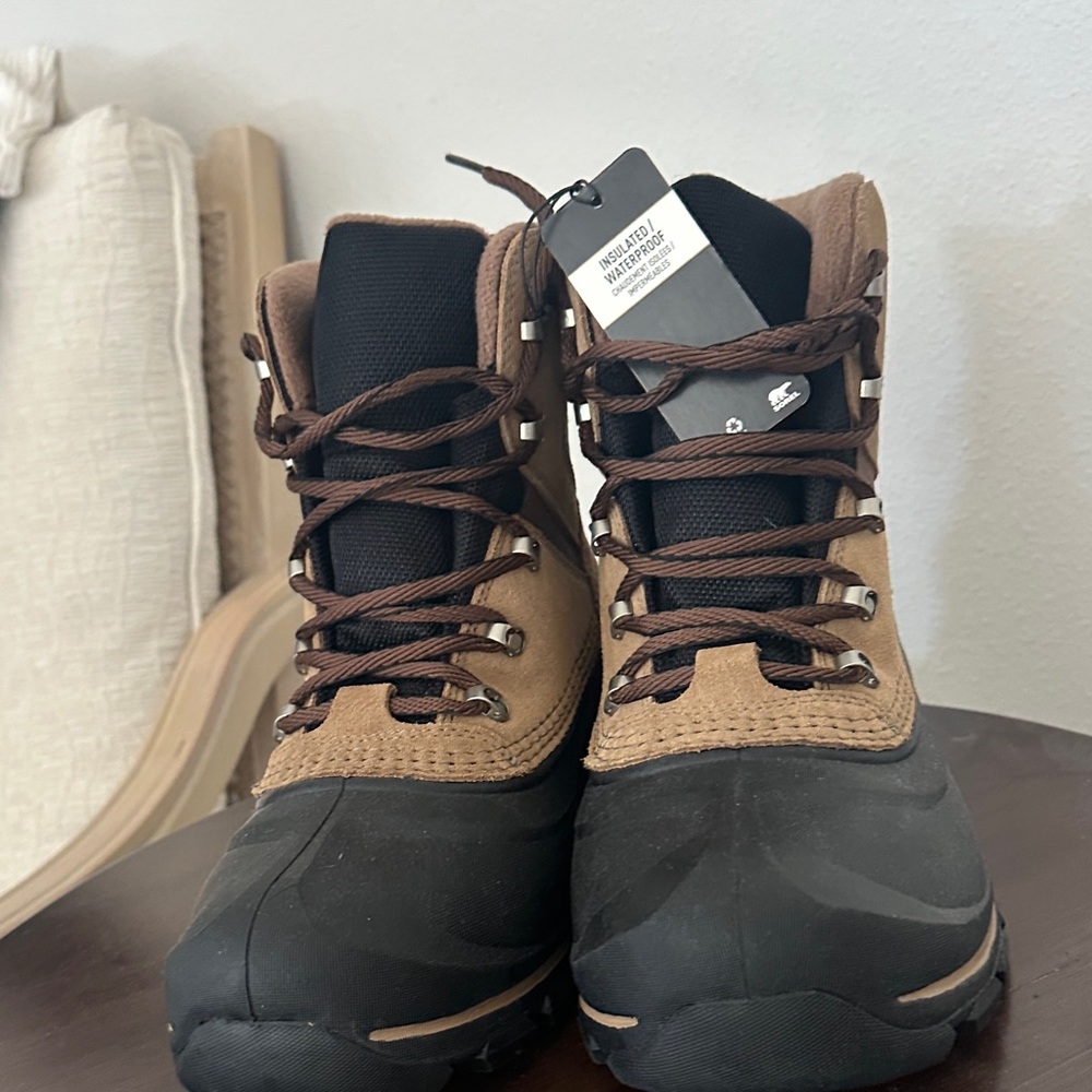 Sorel Men's Black and Brown Rain & Snow Boots